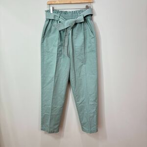 Steve Madden Paperbag Pants Size M Olive Green NWT Gorpcore Trousers High Rise